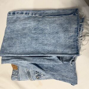 Pacific Sunwear Light Wash Denim with Tan Patch